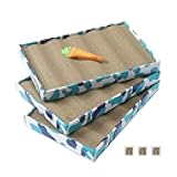 PEEKAB Cat Scratcher Cardboard Reversible Scratching Board Kitty Corrugated Scratching Pad Bed Catnip Included XXL 3PCS