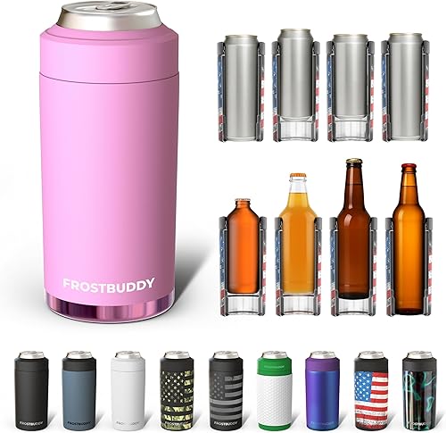 Miniatura 33 de Frost Buddy - Enfriador de latas universal Buddy, se adapta a todos, para botellas regulares de 12 y 16 onzas o de tamaño delgado, acero inoxidable