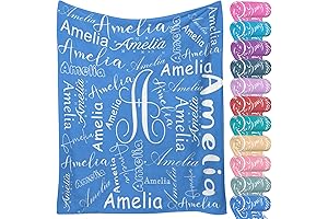 Personalized Name Blanket, Customized Blanket with Name for Boys Girls