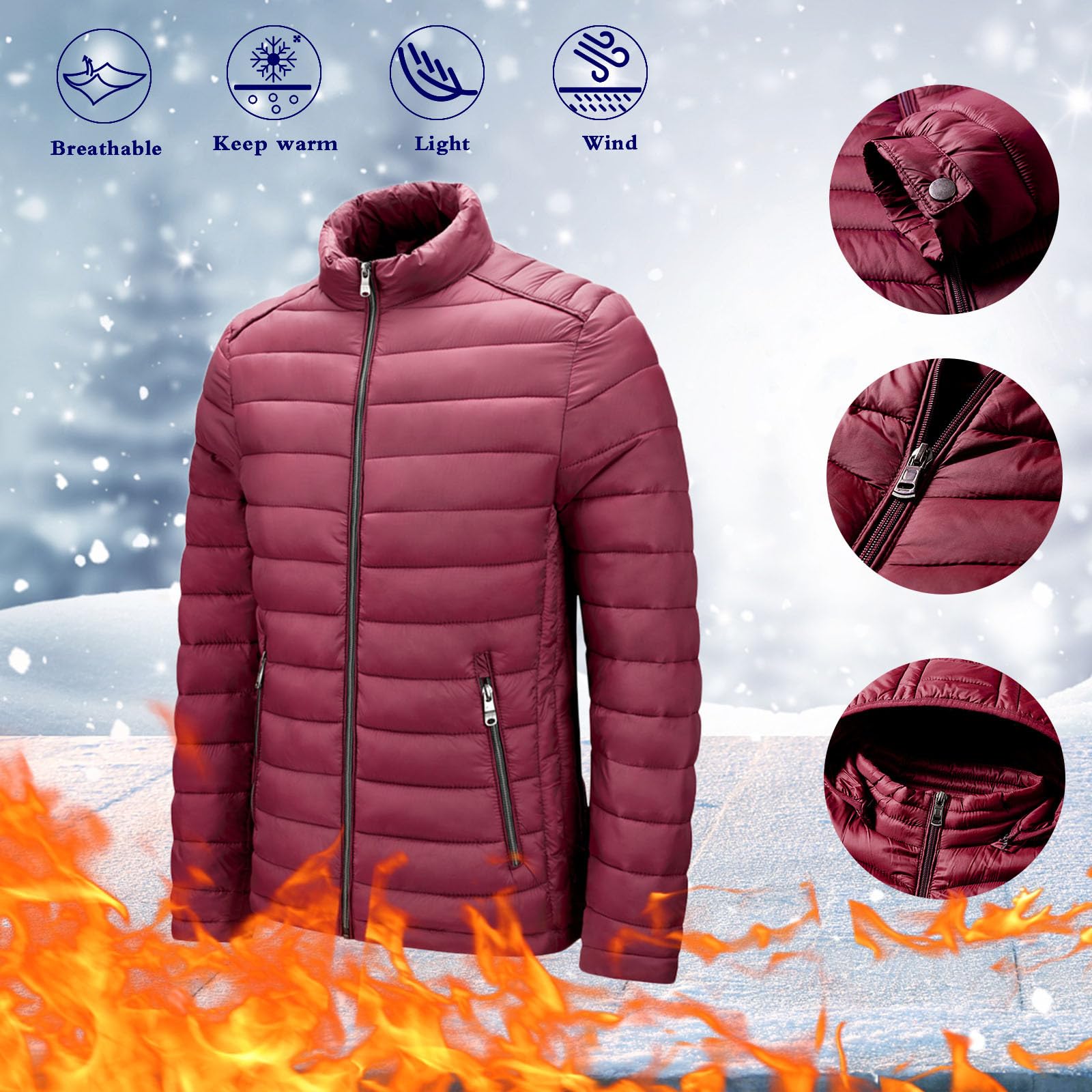 Generisch Softshelljacke für Herren Wasserdicht Winterjacke Winddicht Warme Fleece Gefüttert Windbreaker Funktionsjacke Outdoorjacke für Wandern Fahrrad Camping Dicker Hoodie Stereo WäRme