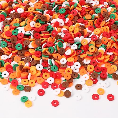 Miniatura 8 de Augshy 4200pcs Valentine's Day Red Pink White Clay Beads Heishi Flat Round Polymer Spacer Beads for Jewelry Making Necklace Bracelet Earring