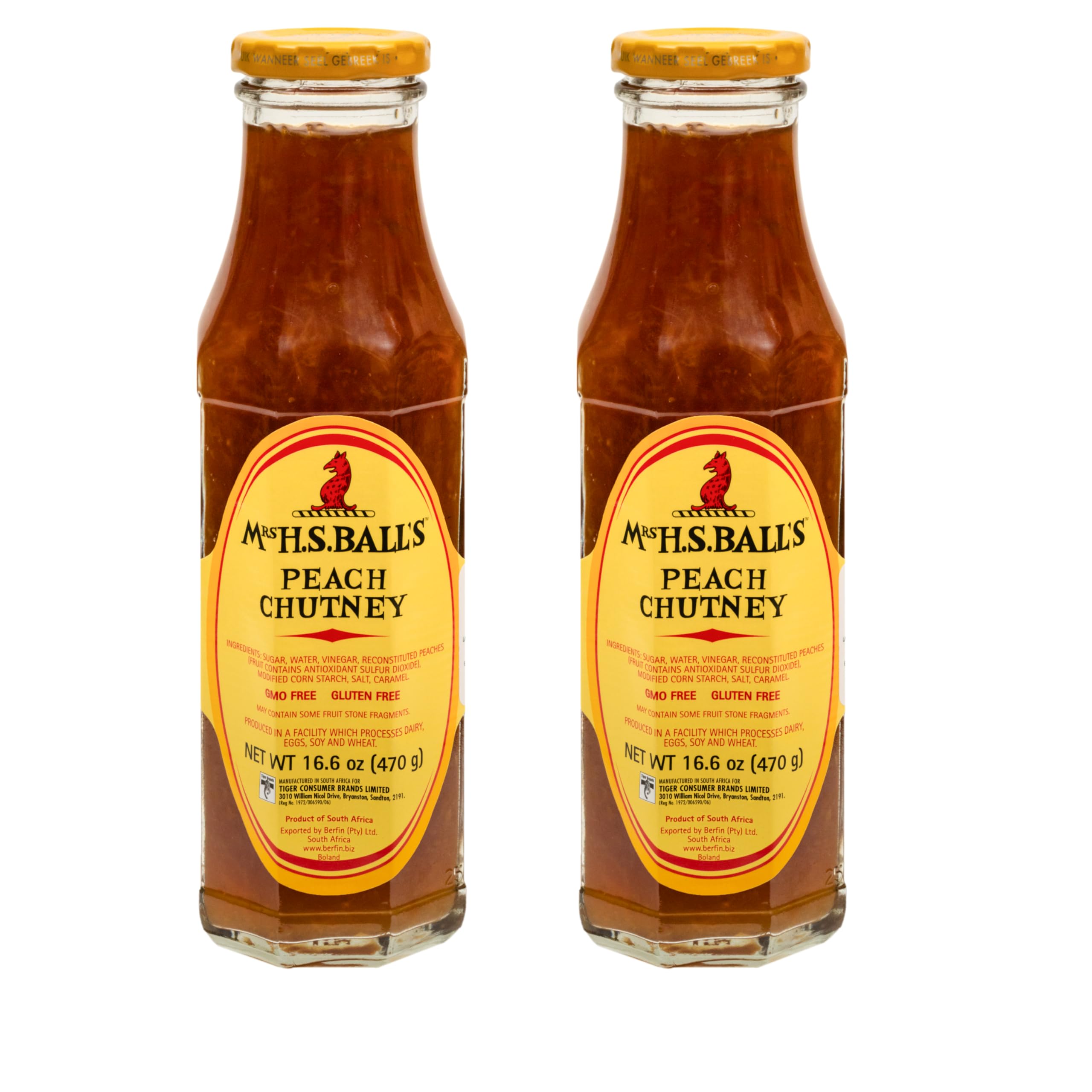 Mrs H.S. Mrs Balls Peach Chutney (2 X 470G Pack)
