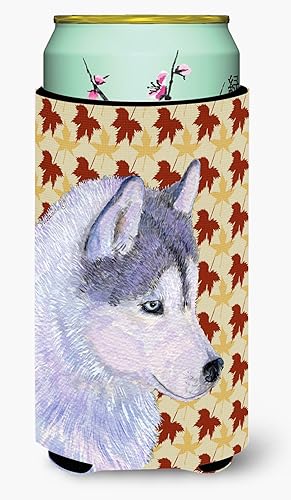 Miniatura 1 de Tesoros de la Caroline ss4392-parent Husky siberiano Descenso Hojas Retrato Ultra Beverage aislantes para latas ss4392muk Slim,, multicolor,