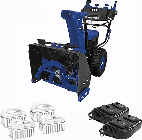 Review Snow Joe 24V-X4-SB24 24V iON+ Battery System with The 24-inch 96V Max Cordless Snow Blower, Kit ( w/4 x 24V 12Ah Batteries and Quad Charger)
