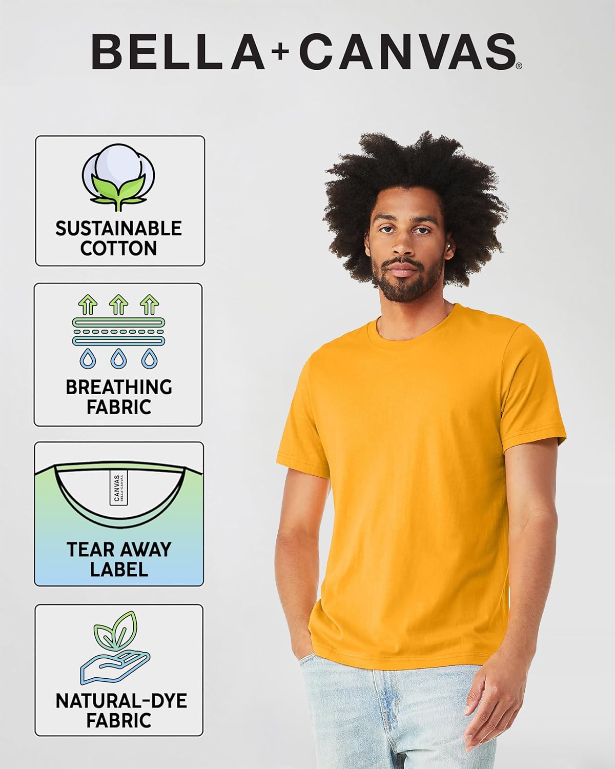 Bella Canvas Triblend T-Shirts, 3413 Bulk Shirt for Men & Women, Pack of Undershirt - Custom Color Set Remeras para Hombre