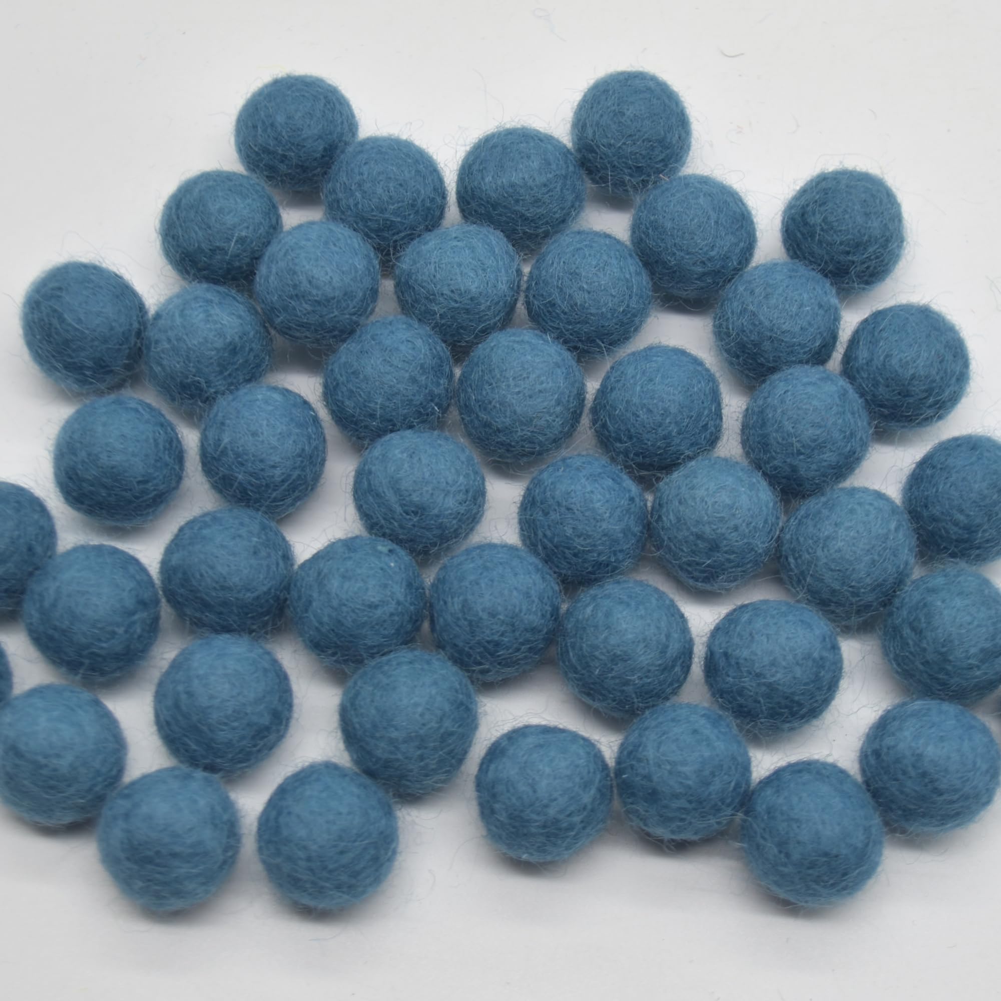 Oriental Direct based in West Yorkshire 100% Wool Felt Balls - 1.5cm - 25 Felt Balls - Dress Blue