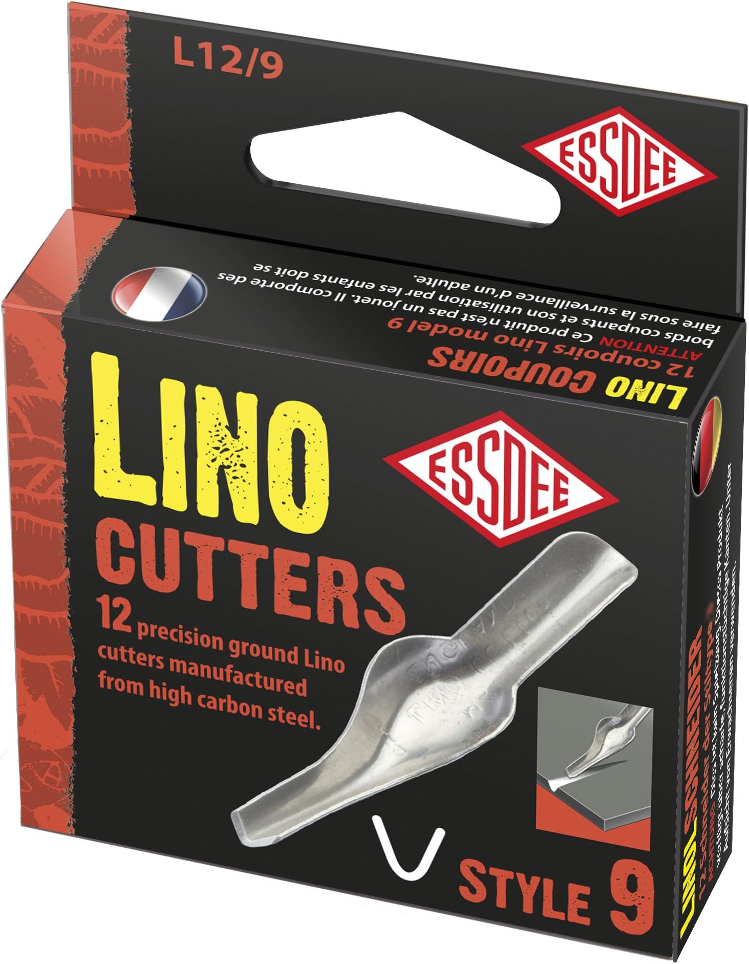 Educational Arts L12/9 Lino Cutter No 9 Pk12 (Box), Silver