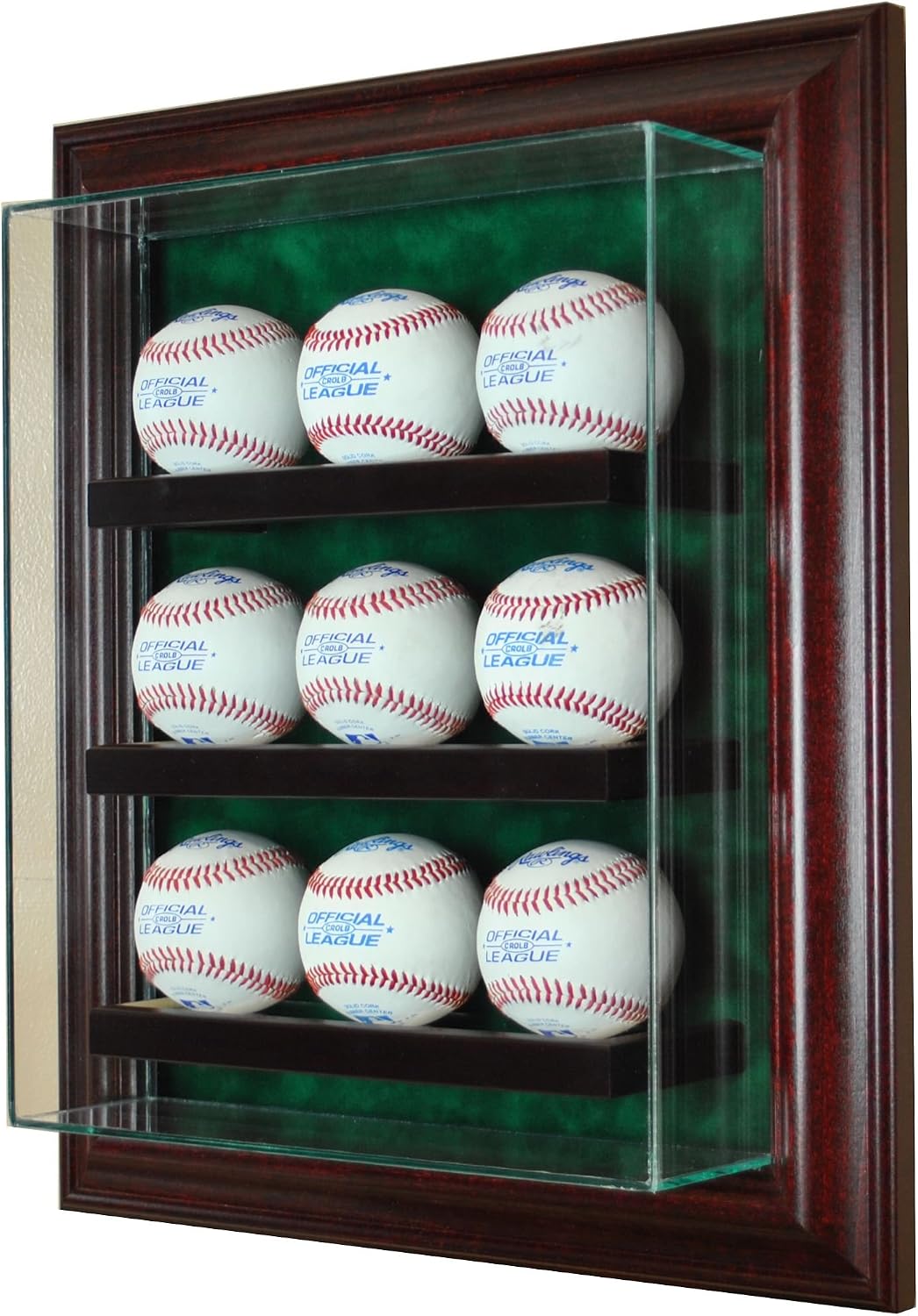Perfect Cases Glass 9 Ball Baseball Cabinet Style Display Case