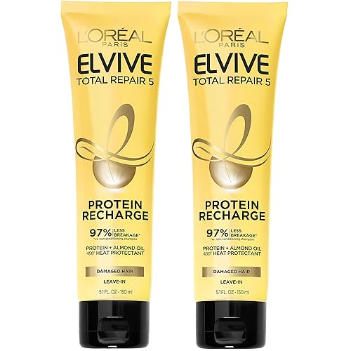Miniatura 1 de LOréal Paris Elvive - Total Repair 5 Protein Recharge Tratamiento acondicionador sin enjuague Tratamiento - 2 unidades paquete de de 2