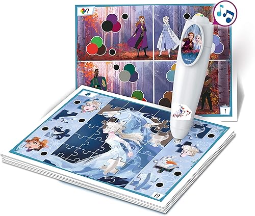 Miniatura 2 de Clementoni - 16237 - Sapientino Basic Pen - Disney Frozen 2 - Juego de preguntas con bolígrafo interactivo, juego educativo de 3 años, hablando