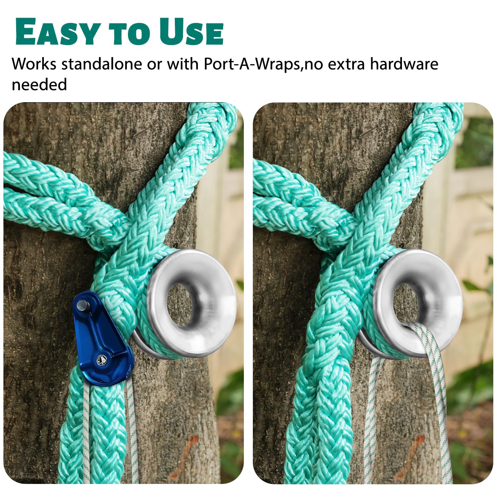 Cinghia ad anello per sartiame, 3 x 1,8 m, corda per arboricoltore con anello a basso attrito, carico massimo 15 t, 7 tasche di regolazione per arrampicata, attrezzatura per arboricoltori – Grande