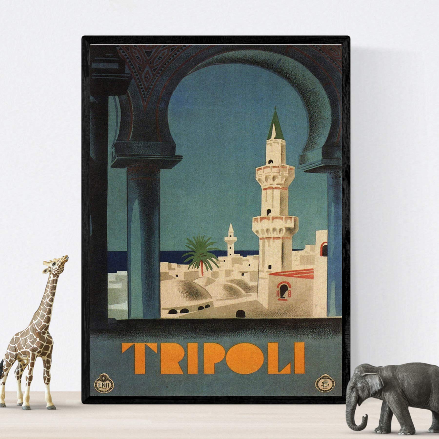 NACNIC Affiche Ancienne. Poster Vintage De France Et D'Italie. Apprenez à Connaître Sorrente