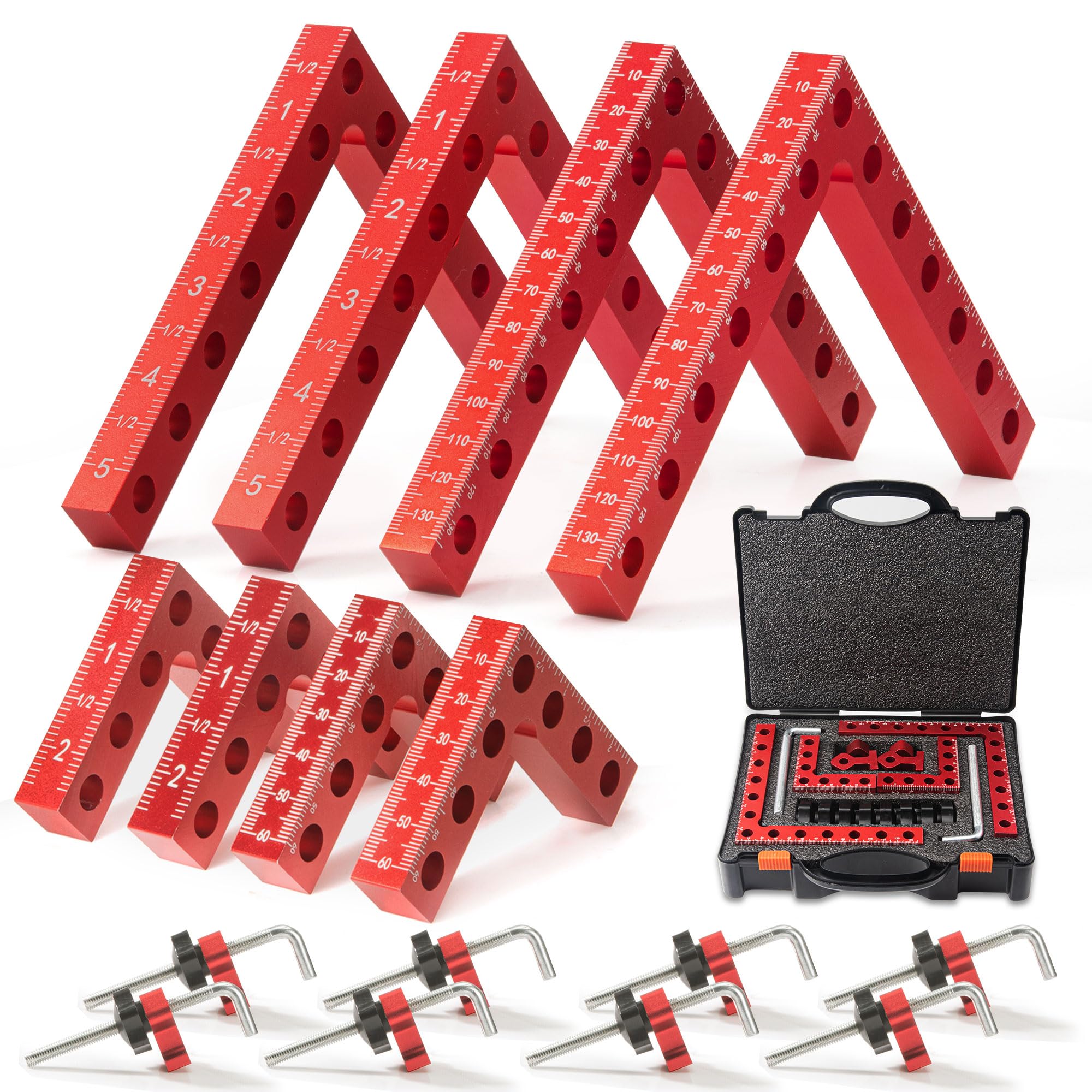 8P Corner Clamps for Woodworking(5.5"x4+2.5"x4) for Right Angle Positioning | VEXTHYX 90…