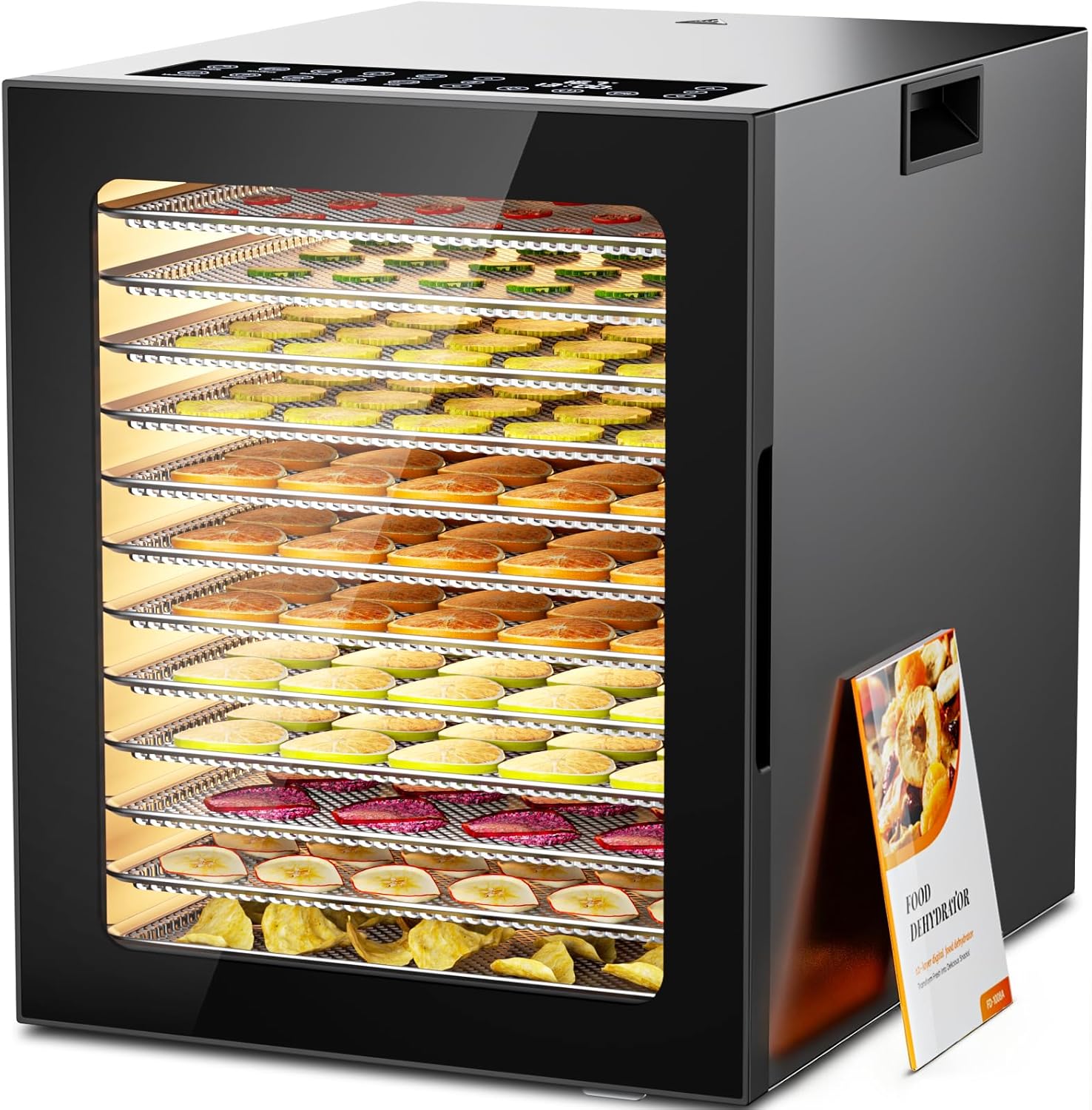 Food Dehydrator for Jerky, 12-Trays Stainless Steel Digital Food Dryer Machine for Home,10 Presets, 48H Timer and Temperature Control, 850W Dehydrators for Food and Jerky, Dog Treats,Meats & Veggies