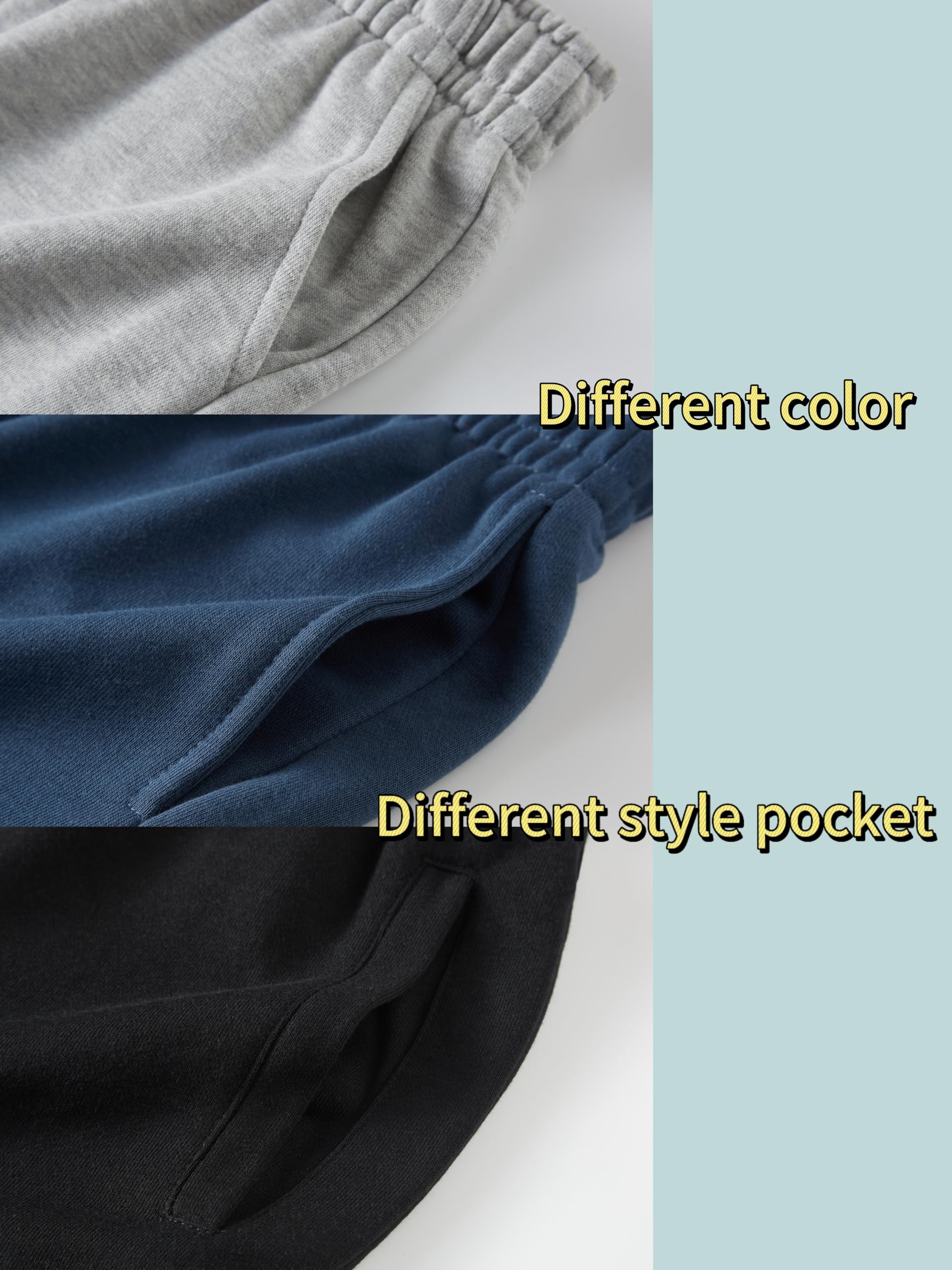 Jungen Sweatpants 3-Pack Kinder Jogging Bottoms mit Tasche und Kordelzug Joggers für Kinder Sporthose Trainingsanzug Joghose Größe 4-14 Jahre