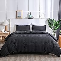 Vista 26 de AveLom - Juego de funda de edredón de sirsaca tamaño California King (104 x 98 pulgadas), 3 piezas (1 funda de edredón + 2 fundas de almohada)
