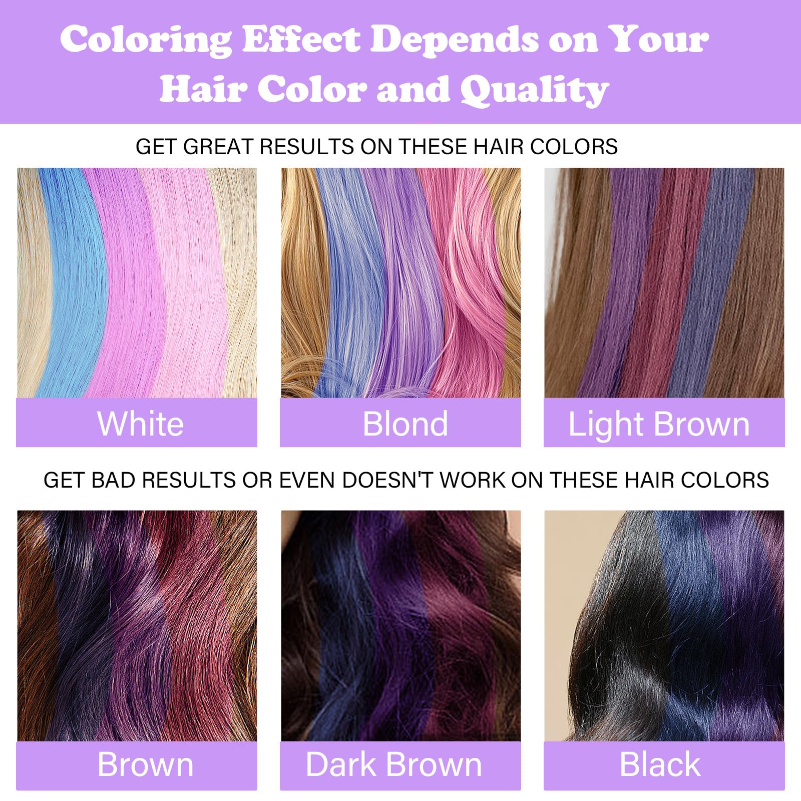 10 Peignes à Craie pour Cheveux, Peignes Craie Cheveux, Coloration Temporaire Lavable, Pour Enfants et Adultes, Fête, Anniversaire, Cosplay, Carnaval