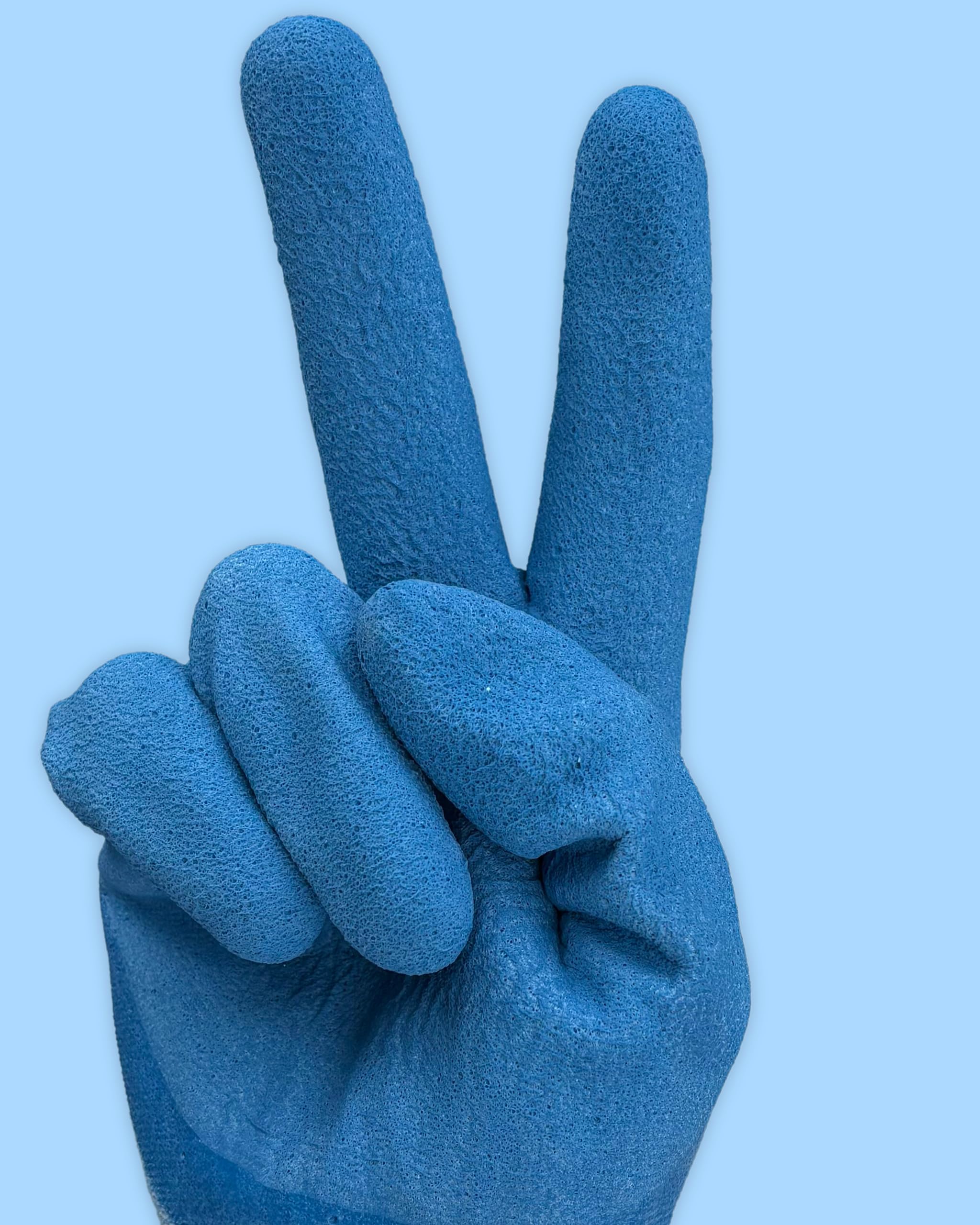 Trevendo Arbeitshandschuhe - Gripex - blaue Montagehandschuhe - Latex-Beschichtung - optimaler Grip für präzises Arbeiten - Gartenhandschuh - Damen & Herren, 36 Paar, Größe 10