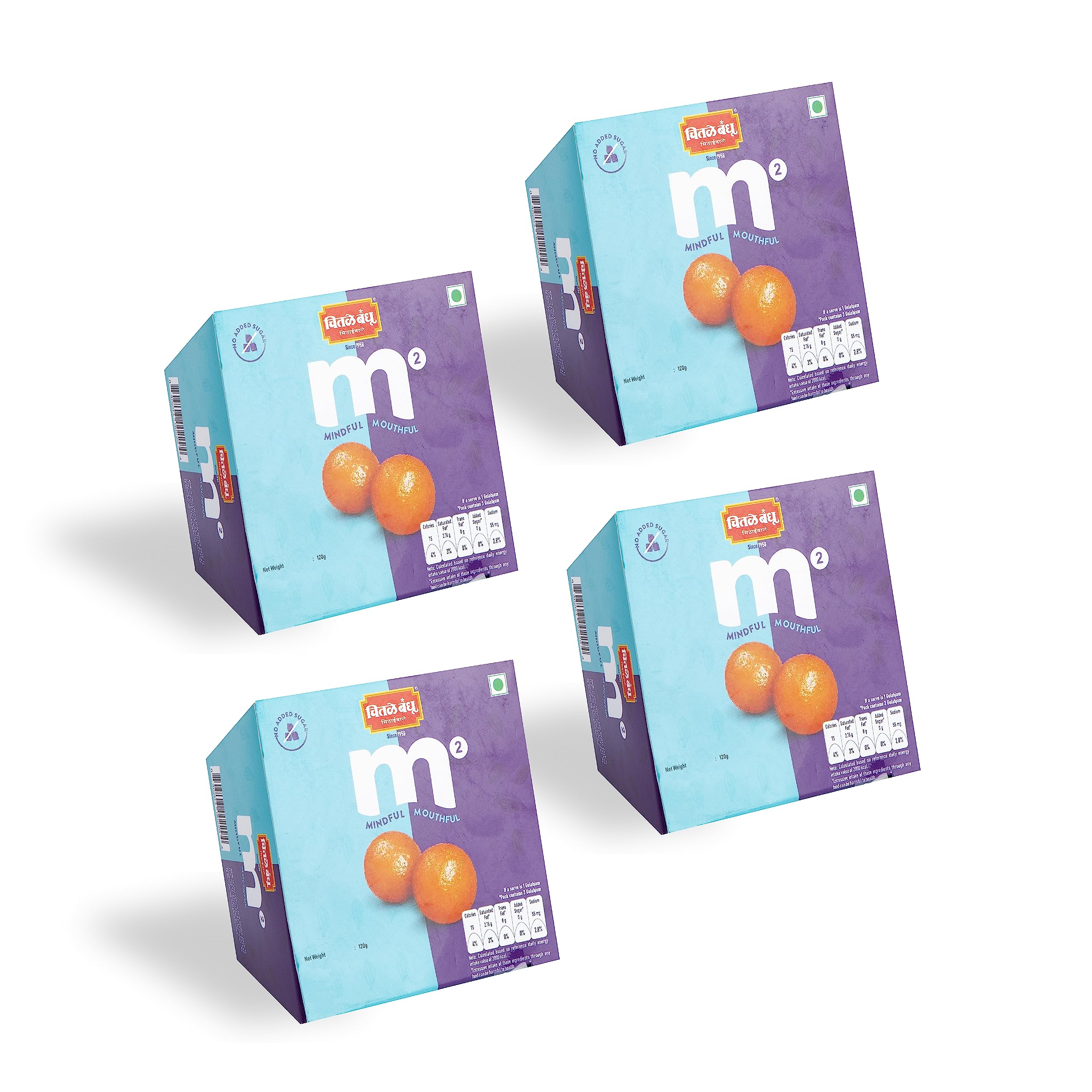 Chitale M² Gulabjam – Soft and Fluffy with No Added Sugar, Ideal for Guilt-Free Indulgence - 120g (Pack of 4) (B0BJFFQ6TF) Amazon Price History, Amazon Price Tracker