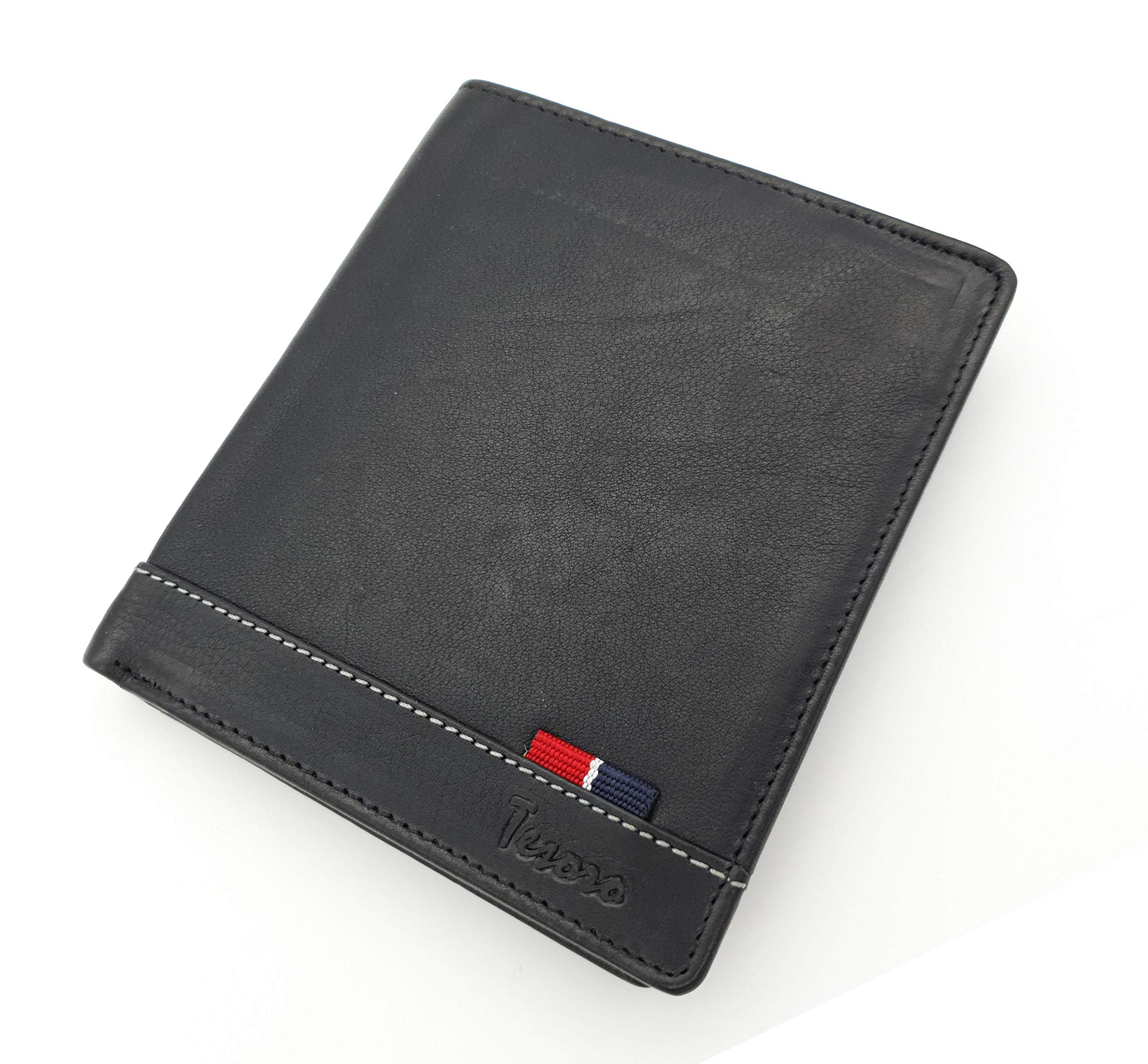 Öko Leder (echt Leder) Geldbörse Portemonnaie Wiener Schachtel RFID NFC Schutz 100% pflanzlich gegerbt