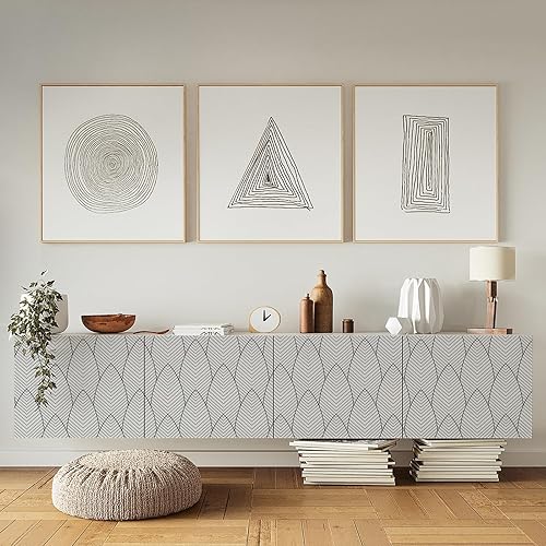 Miniatura 17 de Papel tapiz bohemio dorado, papel de contacto autoadhesivo geométrico, papel de vinilo extraíble, rollo de papel de pared para dormitorio, estante