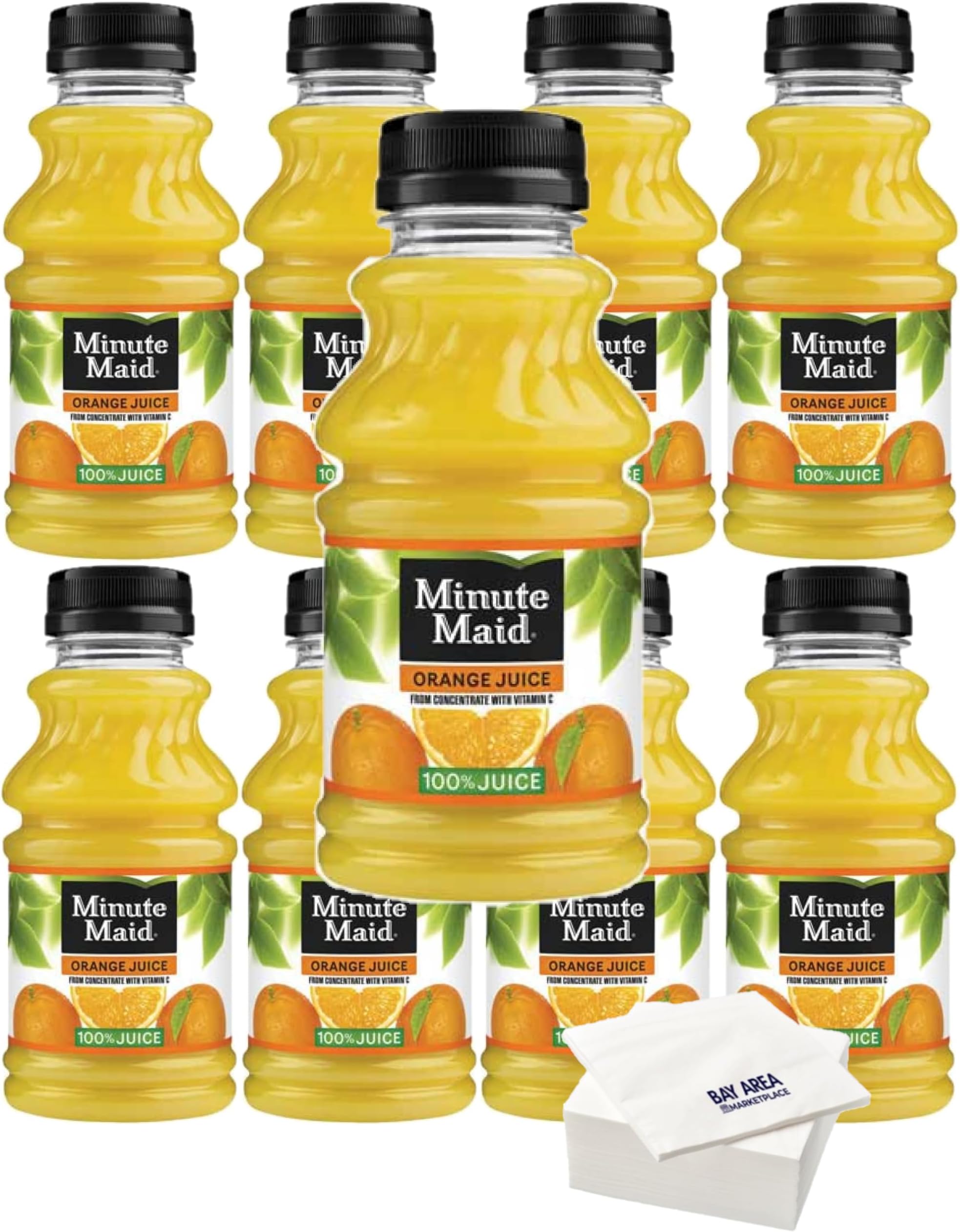 BAY AREA MARKETPLACE SUPOOBE Minute Maid Orange Juice, 10oz Bottles, Pack of 8