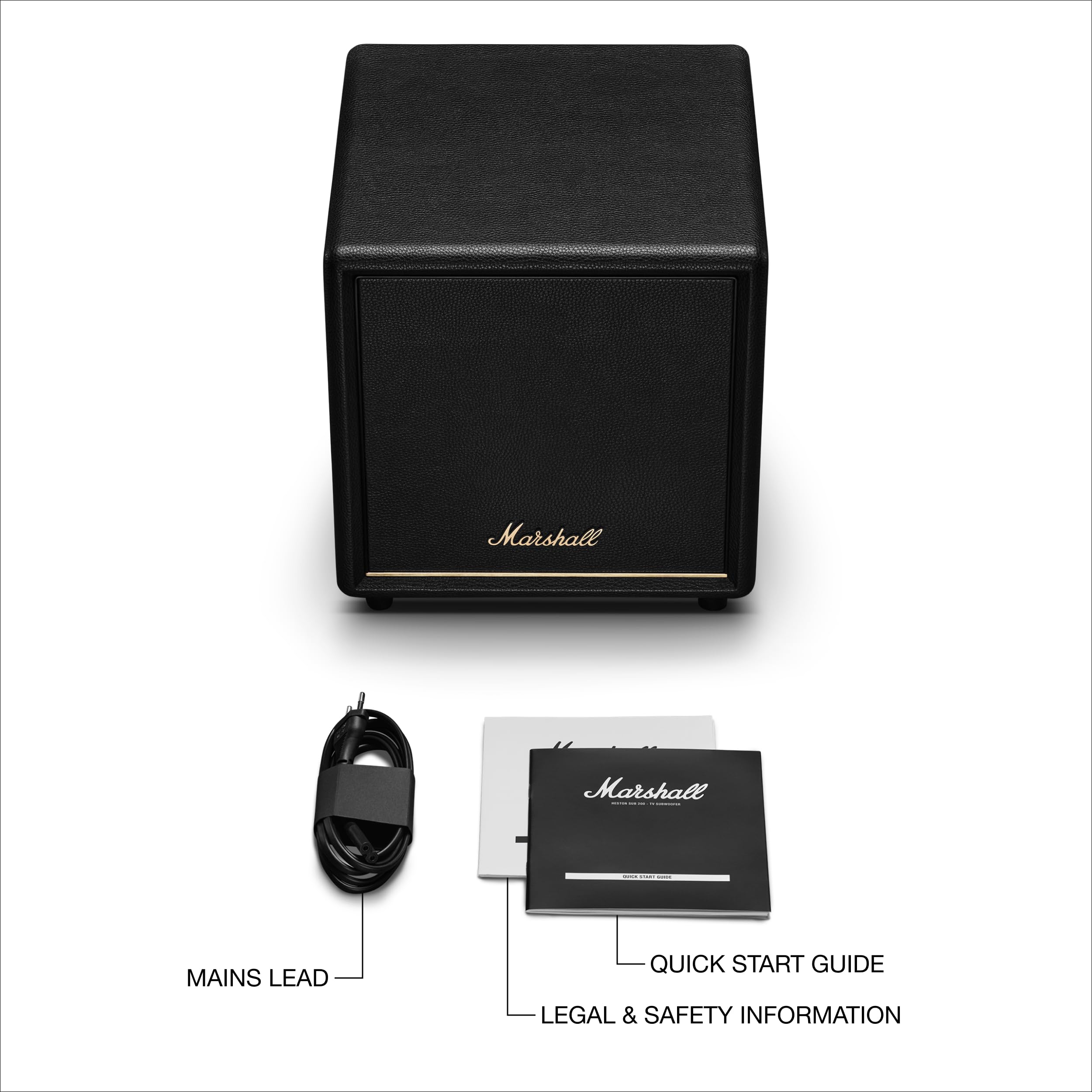 Marshall Heston Sub 200 Subwoofer profondi per TV, film e musica | Connettività Bluetooth LE e RCA mono - Nero