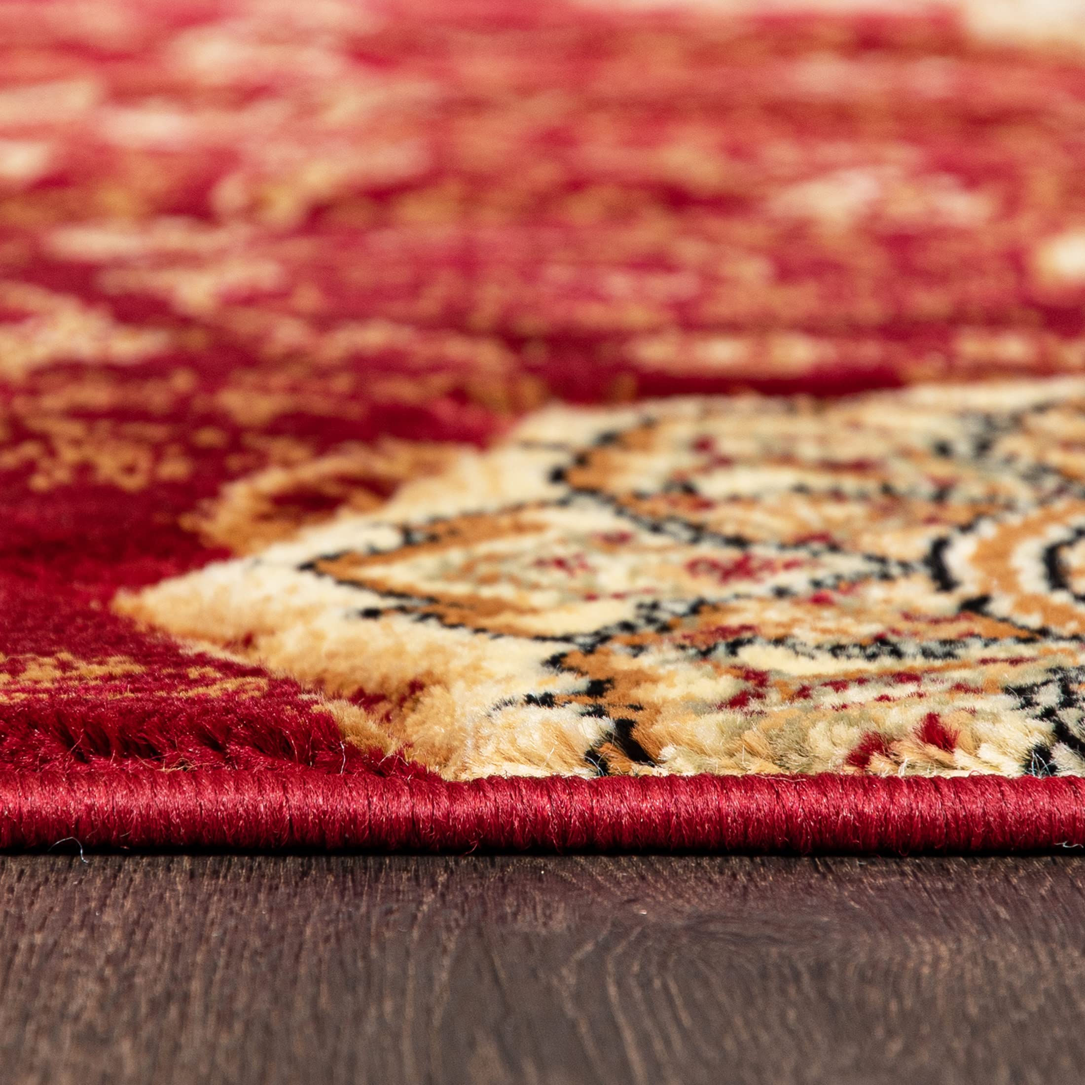 Mazovia Tappeto per Corridoio - Passatoia Corridoio Orientale - Tapis Salon, Chambre, Cuisine e Corridoio - Certifié Oeko-Tex - Tapis de Couloir au Metre - Rosso - 60x325 cm