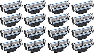 Recargas de lâmina de barbear, lâmina de barbear manual com sensor elástico conveniente universal de 16 peças, casa de 3 camadas para homens