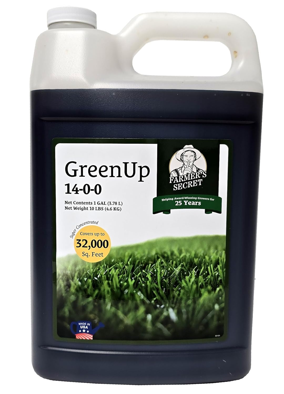 Farmer’s Secret Greenup Fertilizer - Super Concentrated and Fast Acting - High Nitrogen Fertilizer Plus Sugar for Fast Shot of Green for All Types of Lawns and Turfs (32oz)