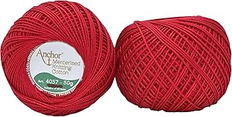HUNNY- BUNCH® Premium Anchor Mercerised Knitting Crochet Cotton Thread Yarn Balls for Knitting, Weaving, Embroidery, DIY and Craft Making (Art. 4057) 50G - Pack of 1 (47)