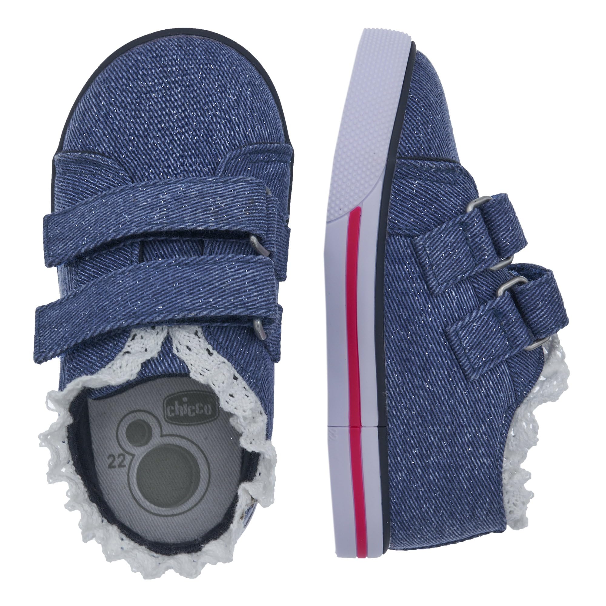 Chicco Sneakers con Doppio Strappo, Confortevoli, Leggere, Flessibili E Traspiranti Scarpe da Ginnastica con Doppio VelcroBambine e Ragazze