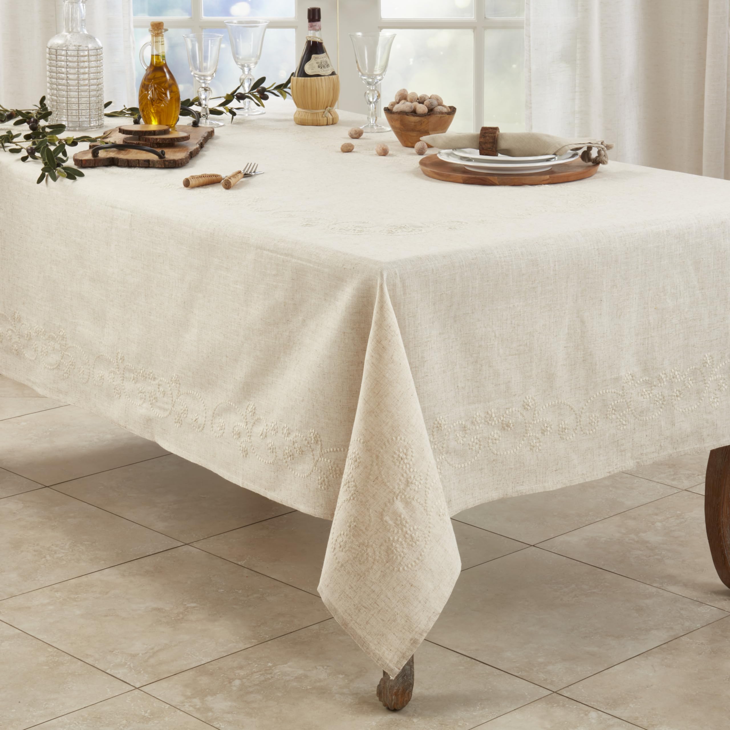 SARO LIFESTYLE Bieżnik na stół, naturalny, 40 cm x 183 cm