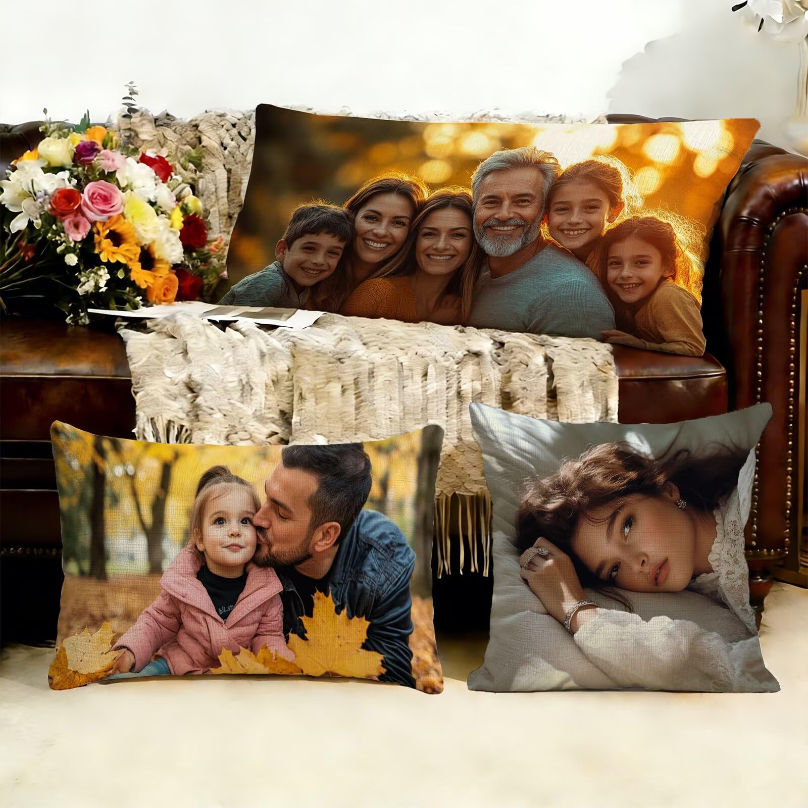 Cojin Personalizado Foto a Doble Cara 60x180cm - Cojines Exterior,Funda de Almohada Impermeable - Regalo Original para San Valentín y Aniversario Parejas para Cama Sofa Terraza Salon Jardin J1-233