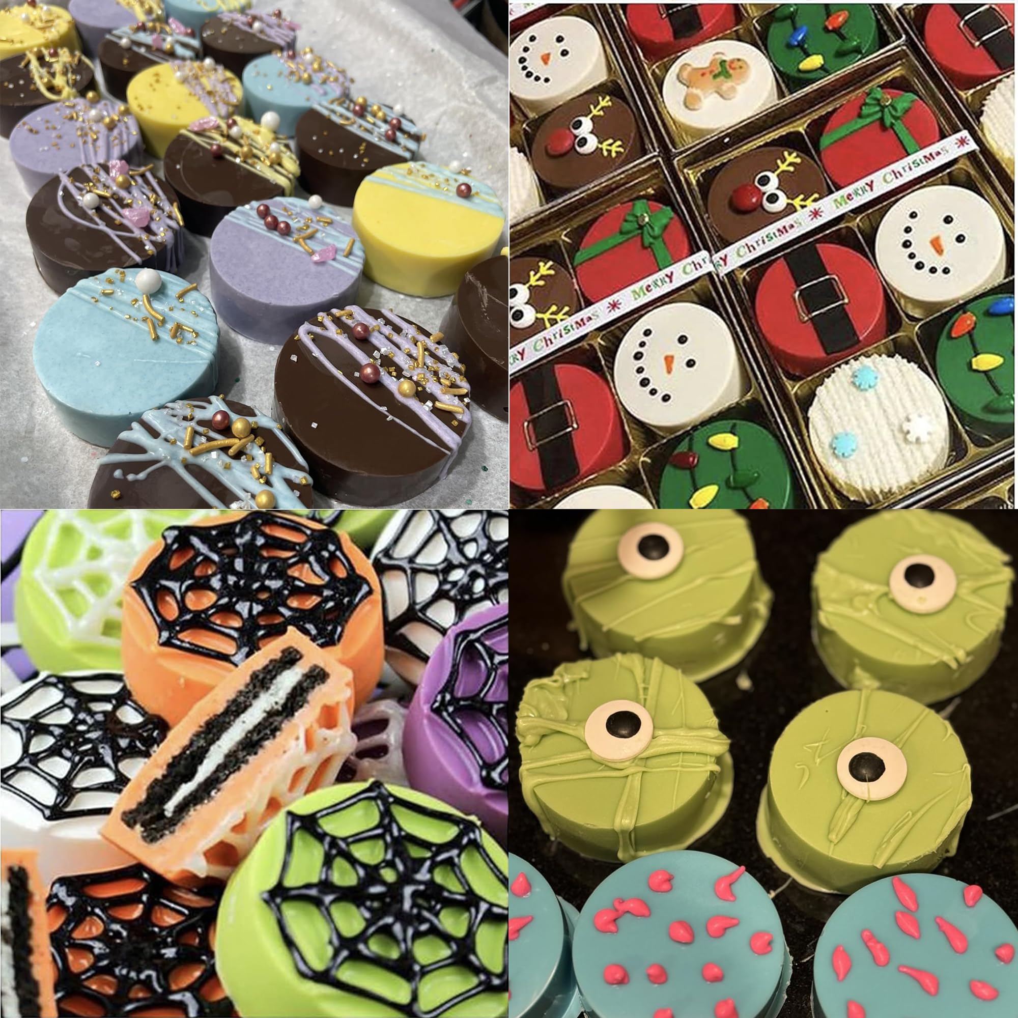 3 moldes redondos de silicona para galletas de chocolate, nuevo tamaño de 12 cavidades, cubierta de chocolate, moldes de silicona para mini pasteles de caramelo, gelatina para hornear