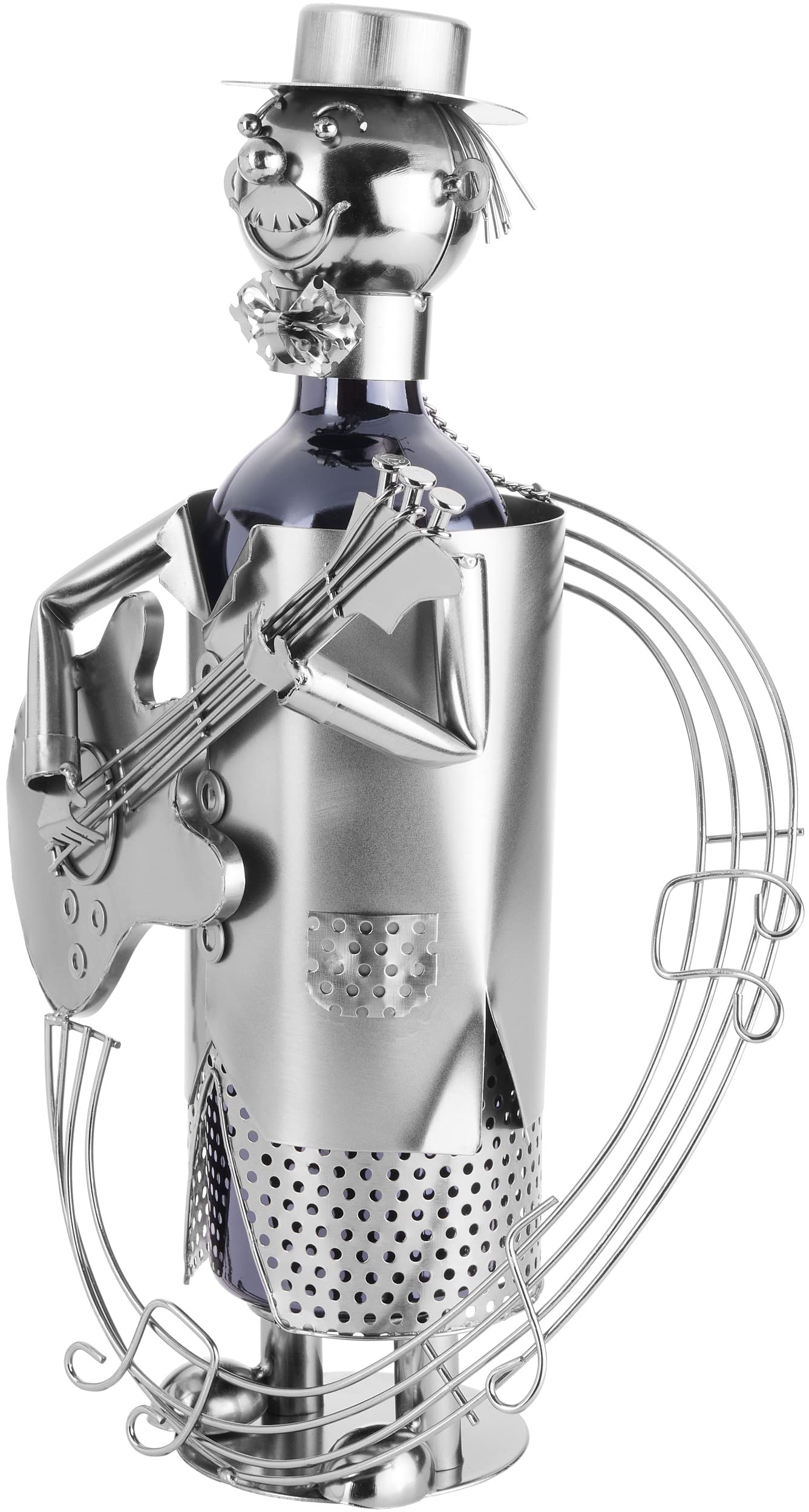 Porte-bouteille Voilier Métal BRUBAKER - Déco Bar Cadeau Vin 39cm
