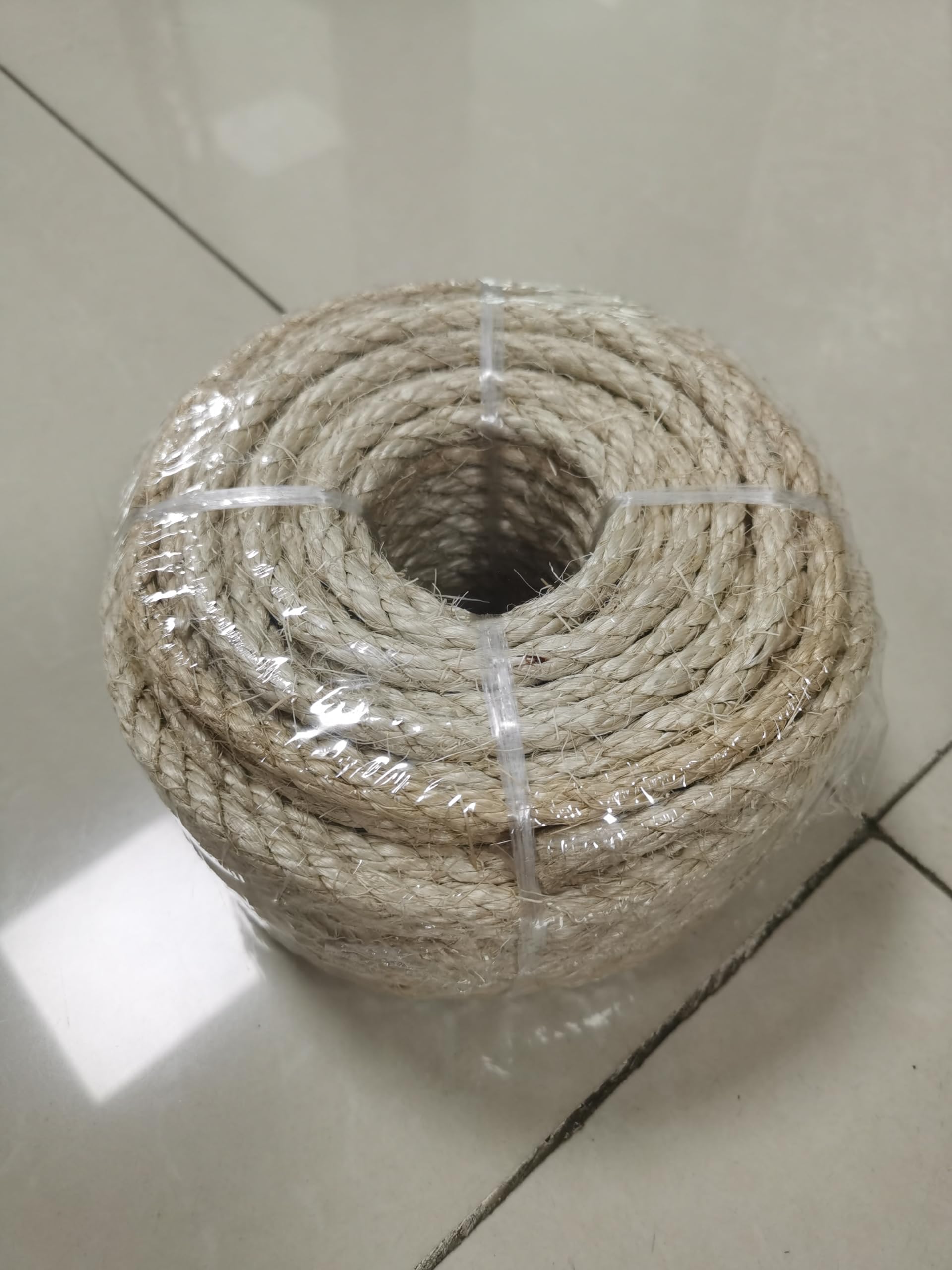 Cuerda de yute natural gruesa para solucionar rascadores de gatos y asegurar postes de madera