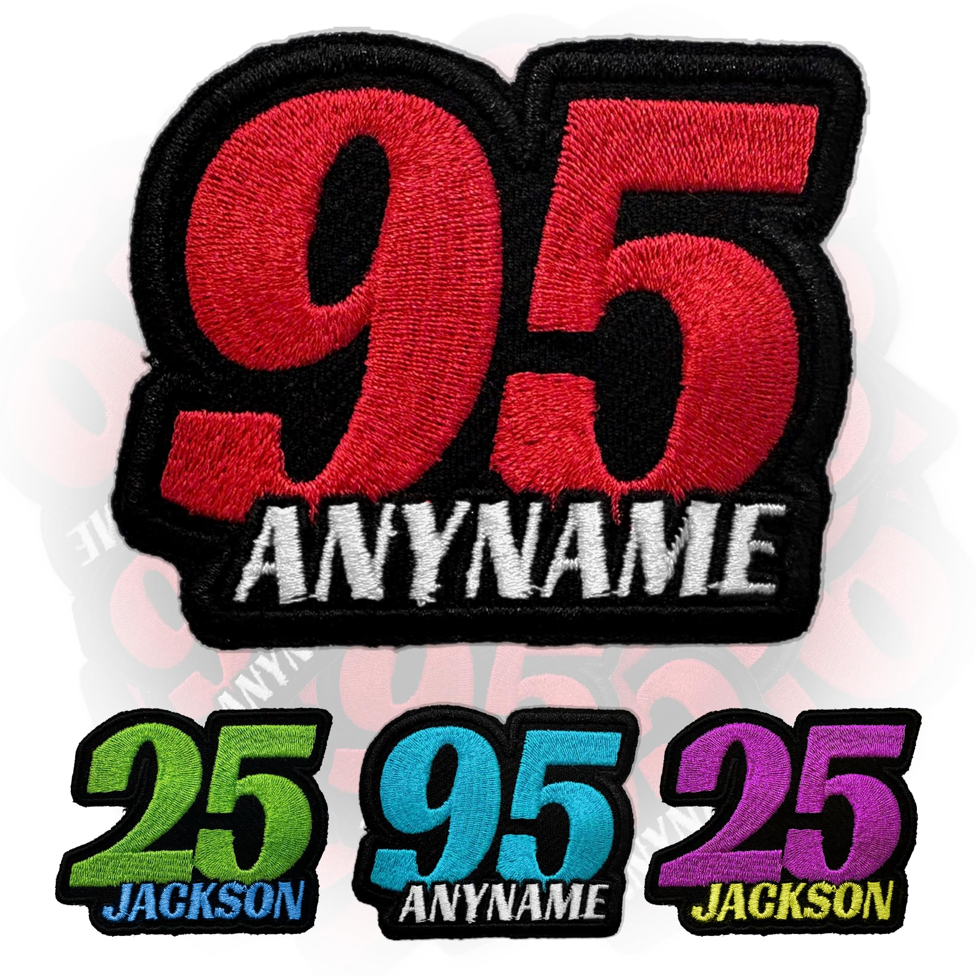 Custom Racing Number Embroidery Patch, Race Hat Personalized Racing Logo Team Number Trucker Dirt Bike Motocross Hat Iron-On/Sew-On/Hook & Loop