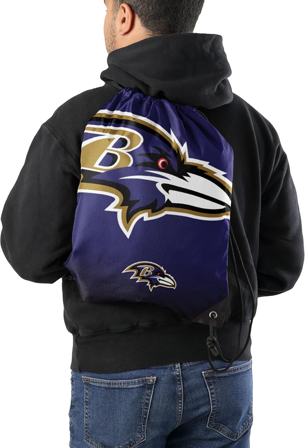 FOCO Baltimore Ravens NFL Gradient Drawstring Backpack - Image 2