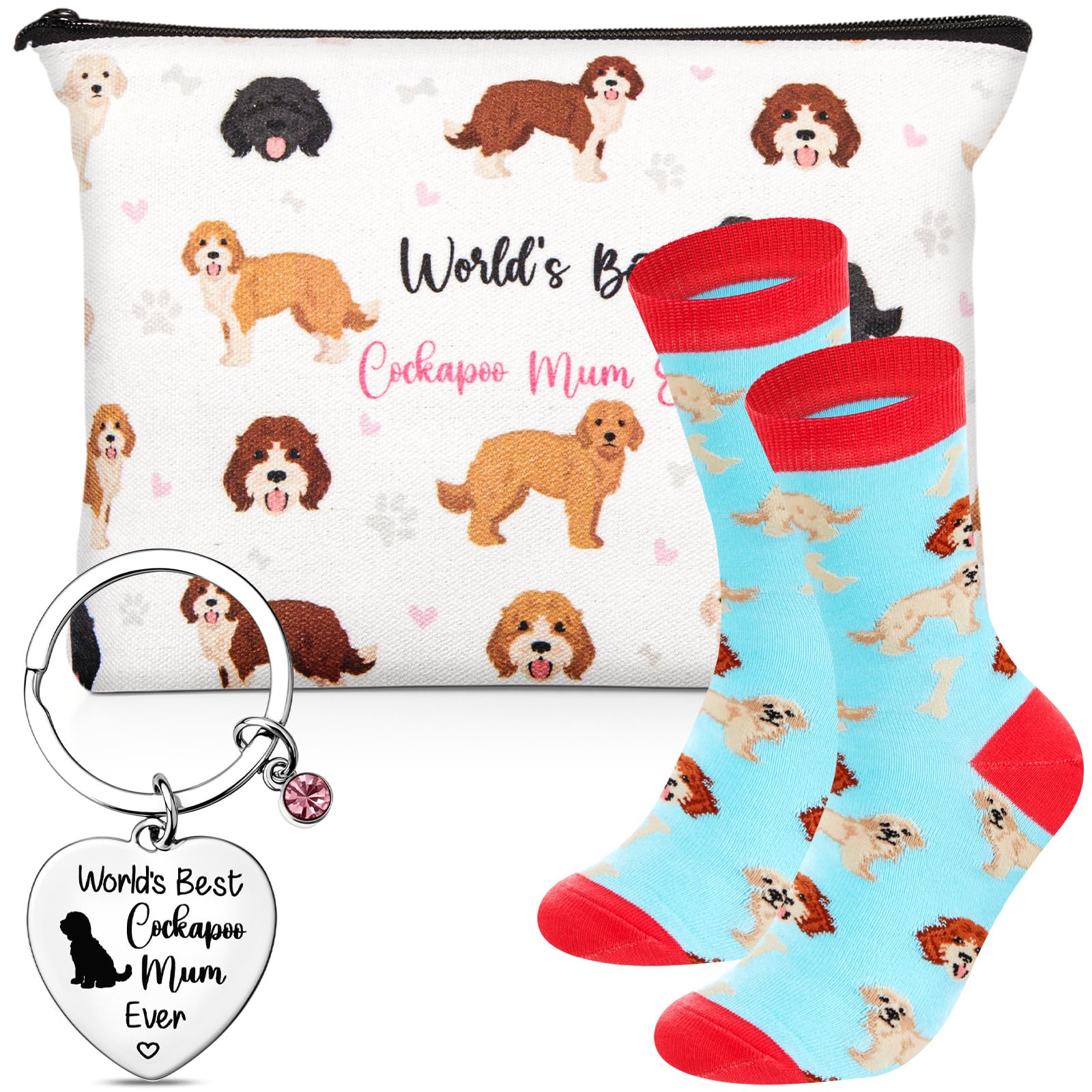Portachiavi Best Cockapoo Mum | In Acciaio Inox Con Scritta | Regalo Per Amanti Dei Cani