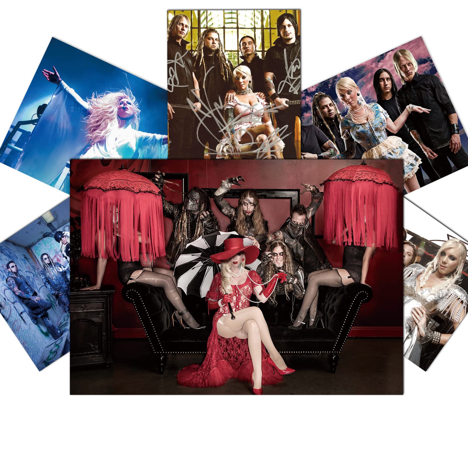 In This Moment Posters (Set of 6) Modern Home Bedroom Living Room Bar Club Wall Decor Art Print HD Posters 10x14 Inch Frameless Rock Band Poster Creative Photo Background Wall Music Poster