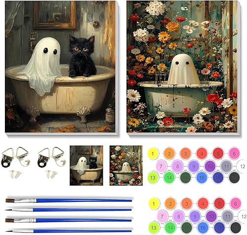 Miniatura 8 de VIGEGU Paquete de 4 kits de pintura de diamantes para adultos diseño de flores mariposa luna atrapasueños bricolaje kits de arte de diamantes 5D