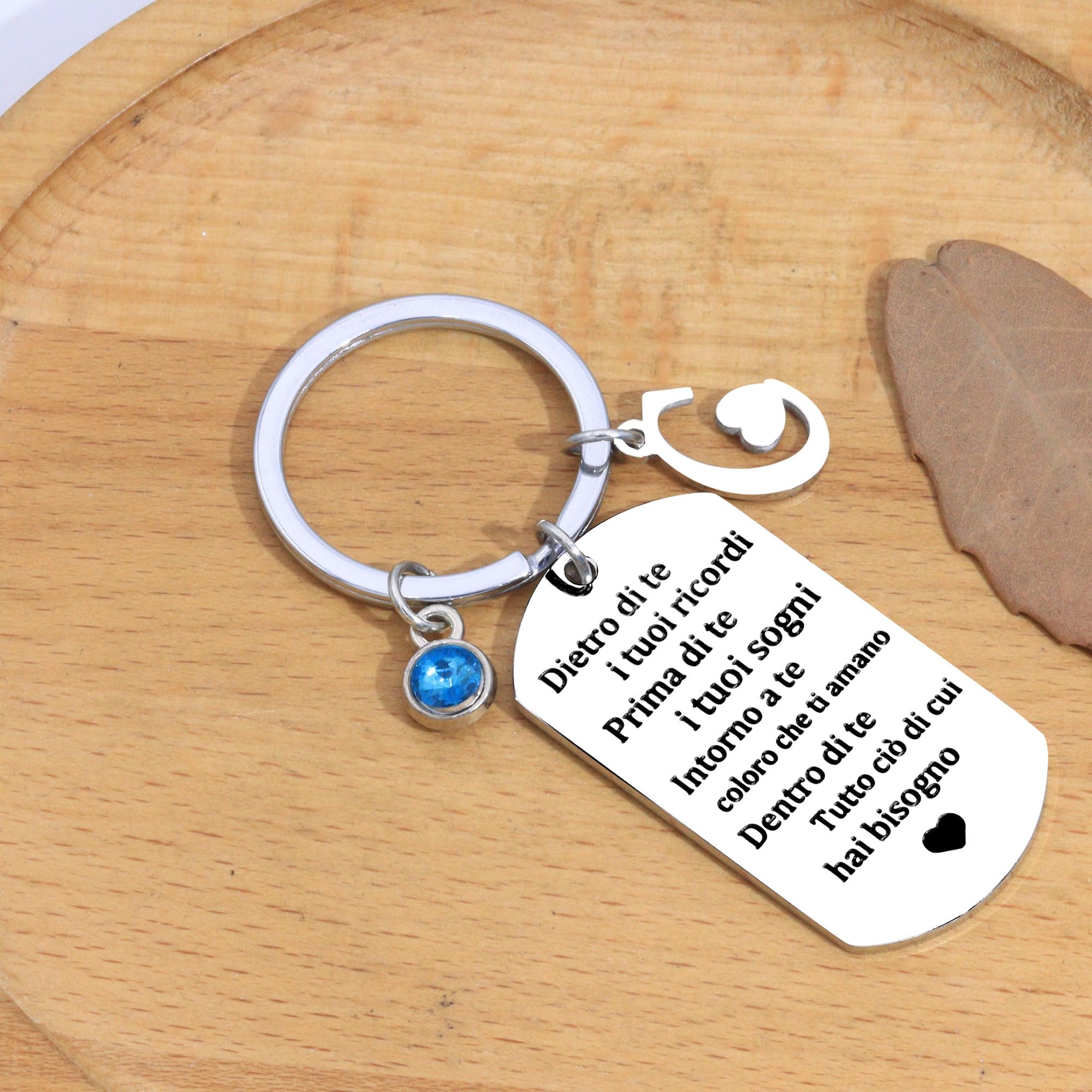 Inpirazione Portachiavi Regalo,Argento 26 Lettera A-Z Inglese Initial Pendente Portachiavi Per Le Donne Uomini Unisex Figlia Figlio Sorelle Amici Amante Compleanno Natale Laurea