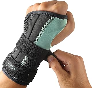 AGPTEK Wrist Brace Carpal Tunnel Relief Wrist Support with Adjustable Wrist Strap Hand Brace Wrist Night Splint Women Men for Sleeping, Arthritis, Tendonitis, Sprains, Fits for Left Hand, S: 5.1-7.9in