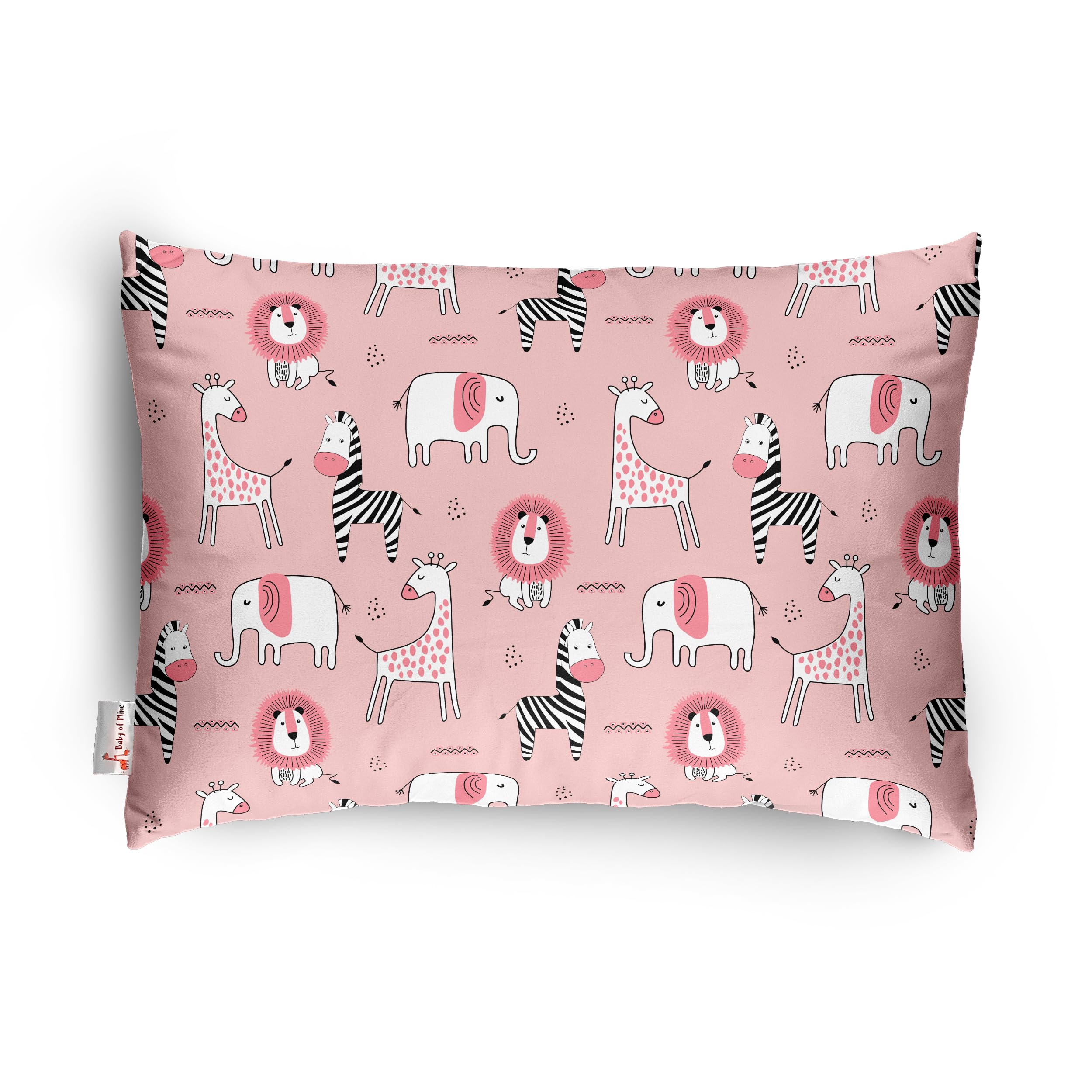 Baby of Mine Personalised Premium Baby Pillow – Super Soft Cotton Cushion for Kids (1 Month–5 Years), Cute Cartoon & Animal Prints, Neck Support, Head Shaping Pillow for Baby Sleep (Pillow 20)