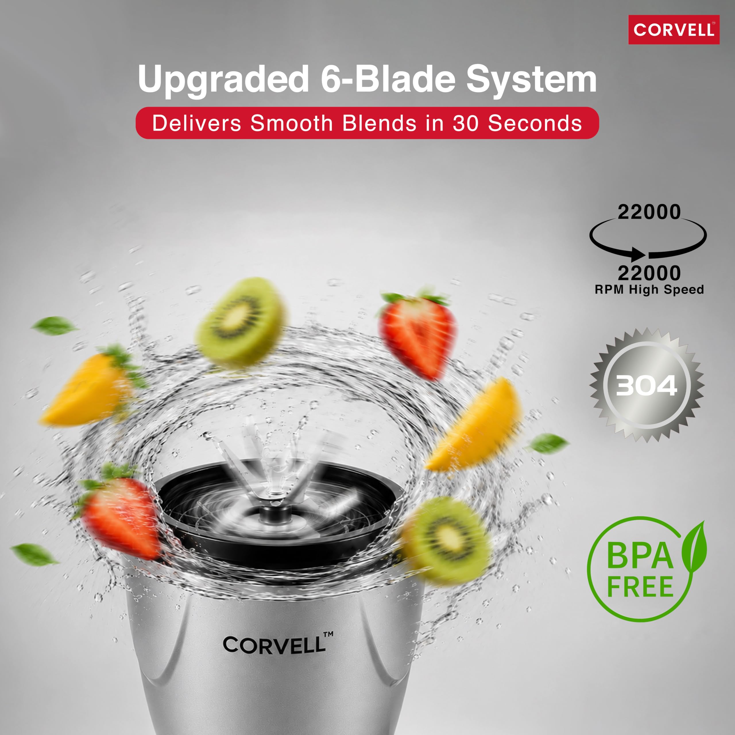 CORVELL Nutri Juicer Mixer Grinder - 500W -3 CORVELL Nutri Juicer Mixer Grinder - 500W -3