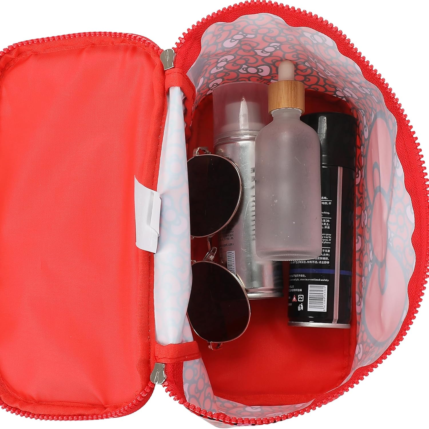 Bioworld Hello Kitty Bows Clear Plastic Printed Cosmetic Case - Image 8