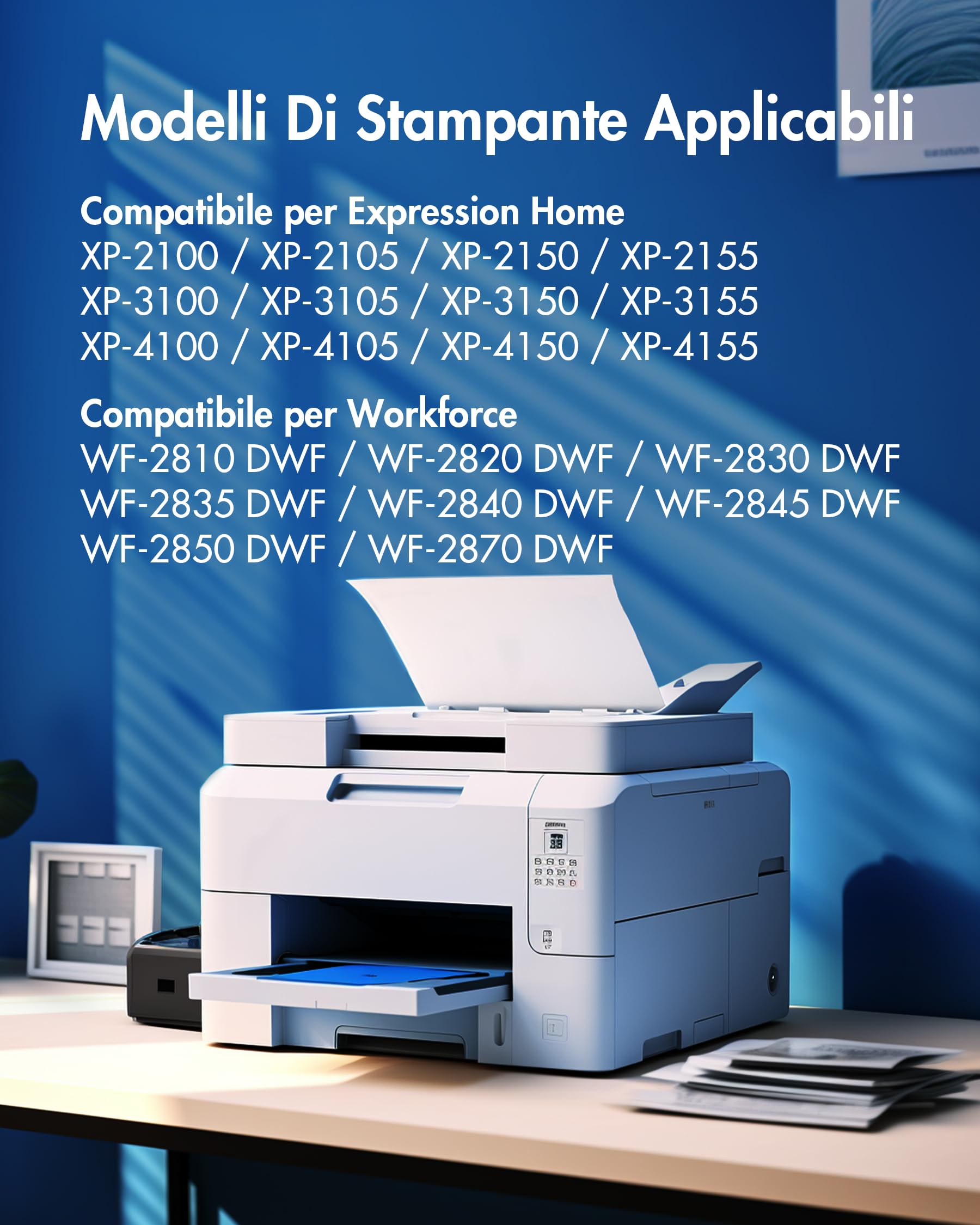 VIPGOOD 603XL Cartucce d'inchiostro Compatibili per Epson 603 XL per WF-2810 WF-2830 WF 2820 XP-2100 XP-3100 XP-4100 XP-2105 XP-2150 XP-3105 (Nero Ciano Magenta Giallo, 5-Pack)