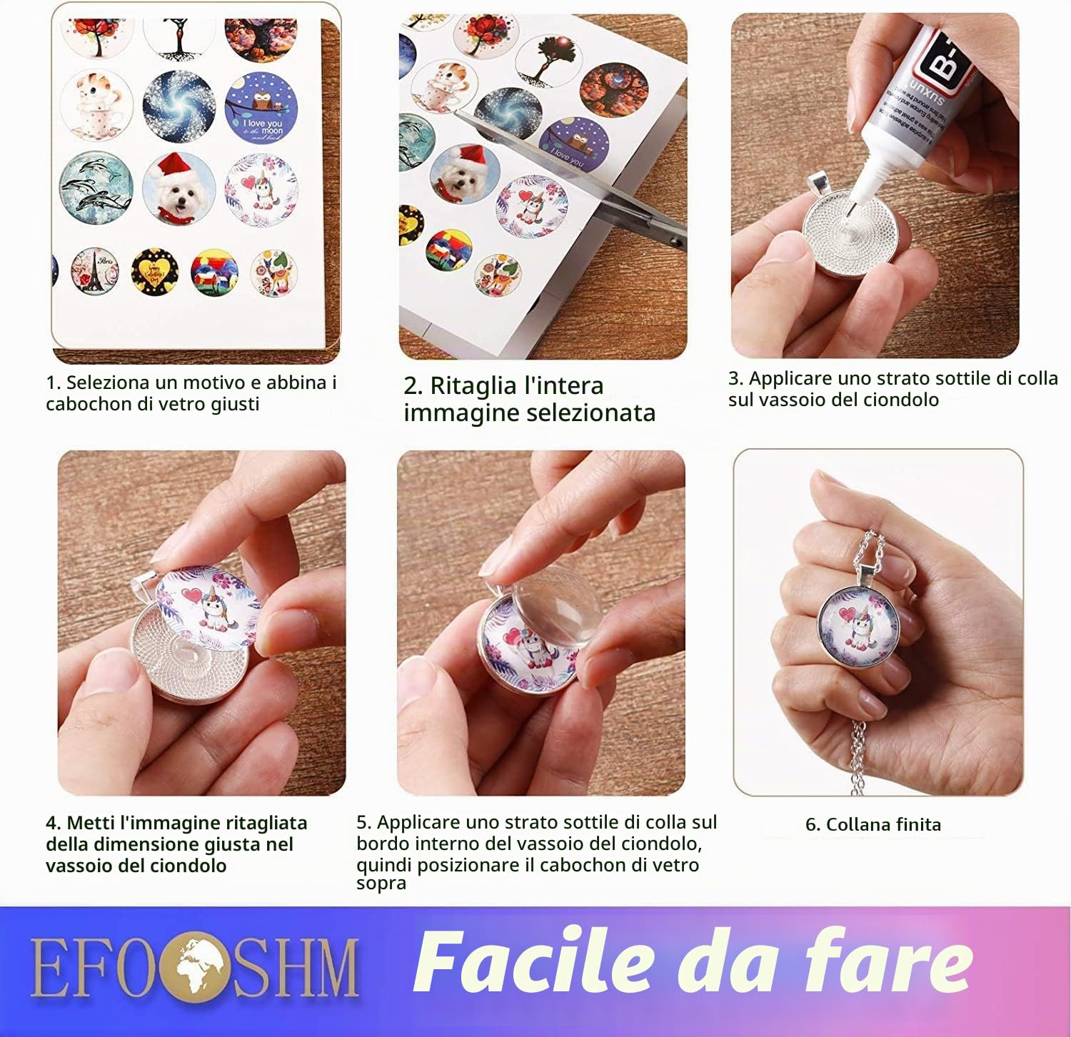 EFO SHM Kit Gioielli Fai da Te Bambina – Set per Collane con Ciondoli e Charms, con Kit Braccialetti Extra, Idee Regalo Ragazza 6 7 8 9 10 11 12 Anni
