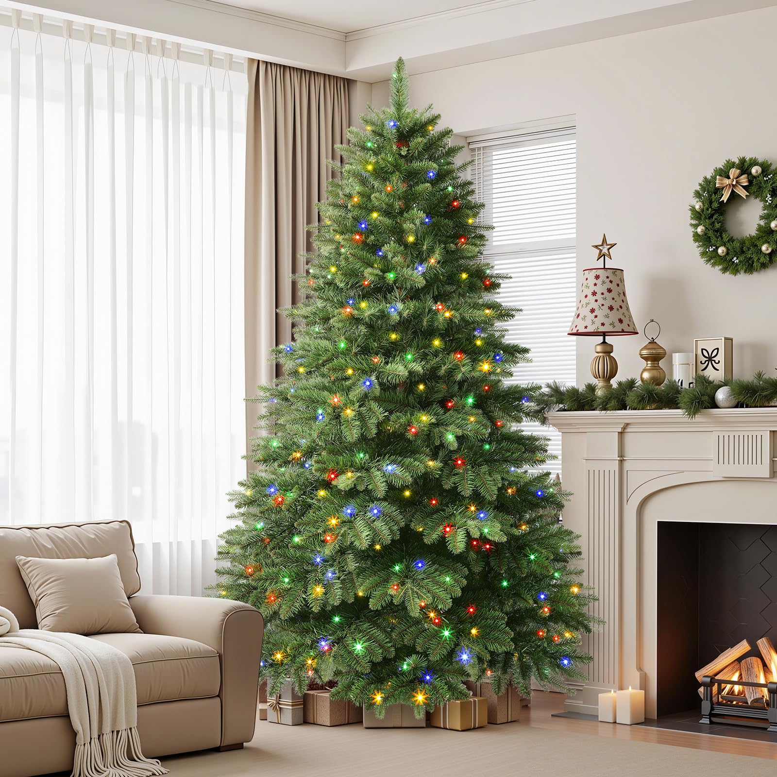 SHareconn 7.5ft Premium Artificial Christmas Tree, Perfect Decor for Xmas